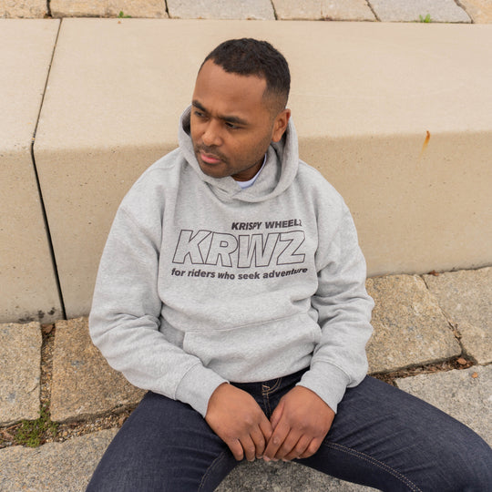 KRWZ Initial Hoodie - Relaxed Fit - Grey