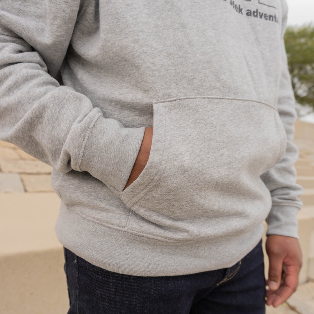 KRWZ Initial Hoodie - Relaxed Fit - Grey
