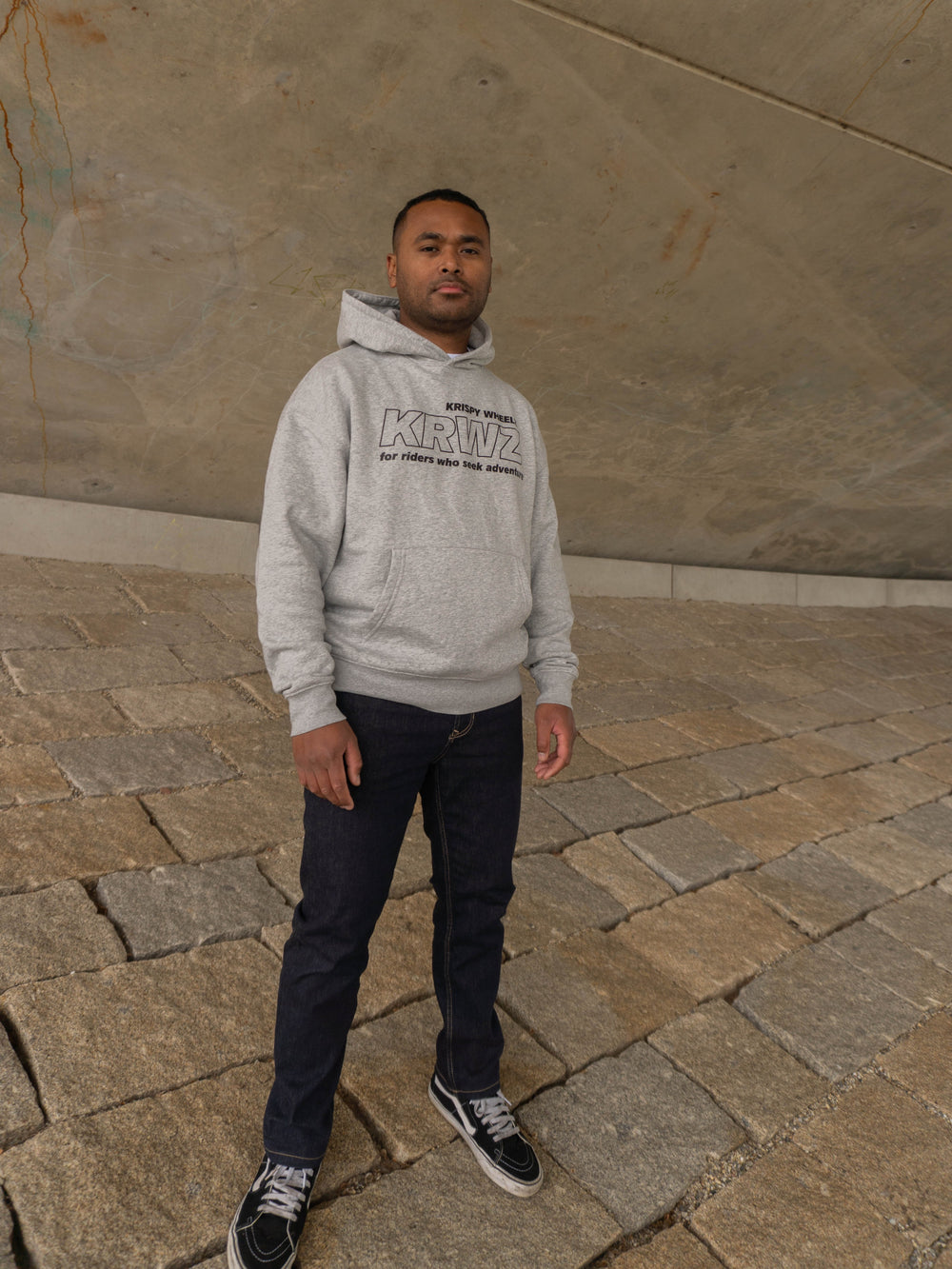 KRWZ Initial Hoodie - Relaxed Fit - Grey