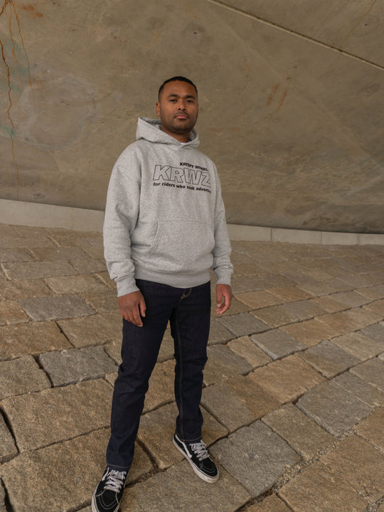 KRWZ Initial Hoodie - Relaxed Fit - Grey