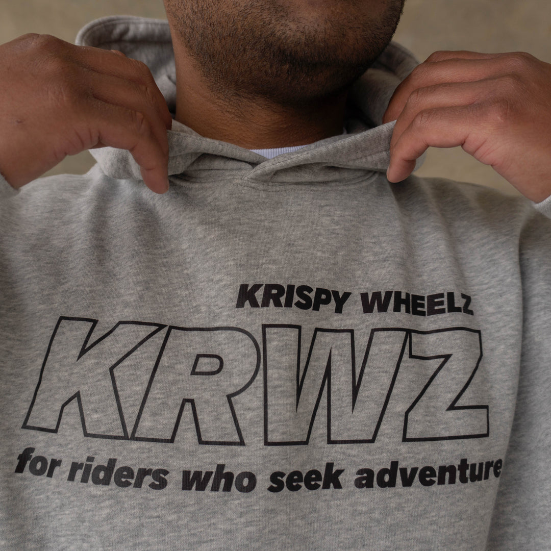 KRWZ Initial Hoodie - Relaxed Fit - Grey