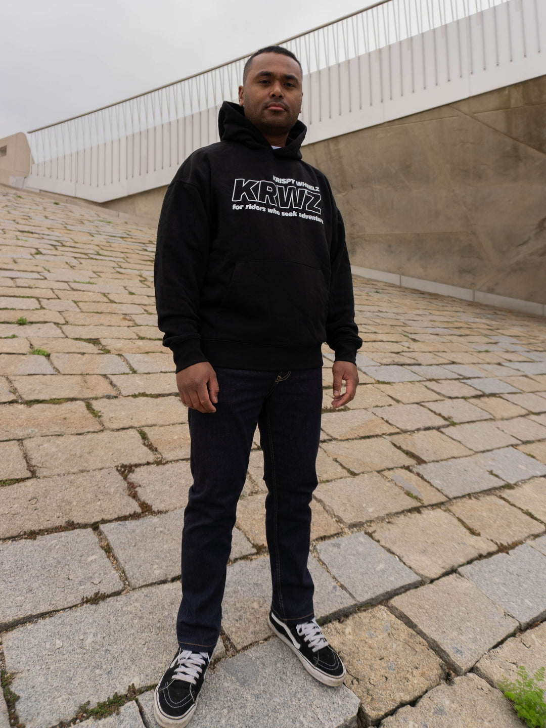 KRWZ Initial Hoodie - Relaxed Fit - Black