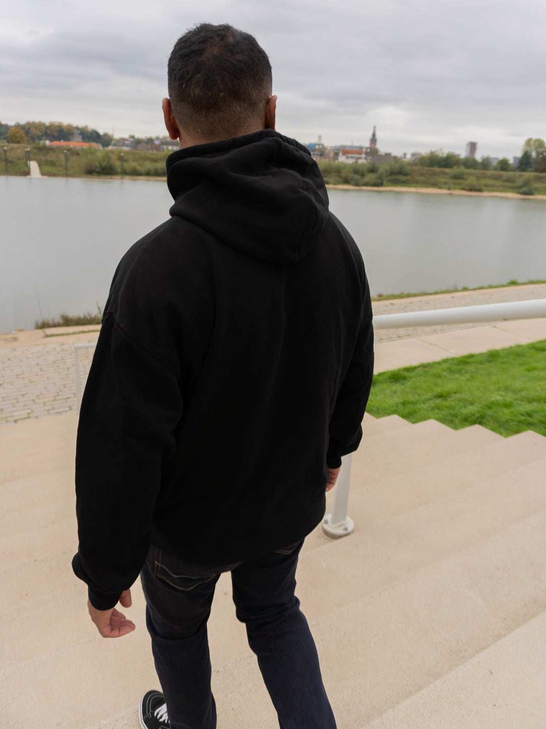 KRWZ Initial Hoodie - Relaxed Fit - Black