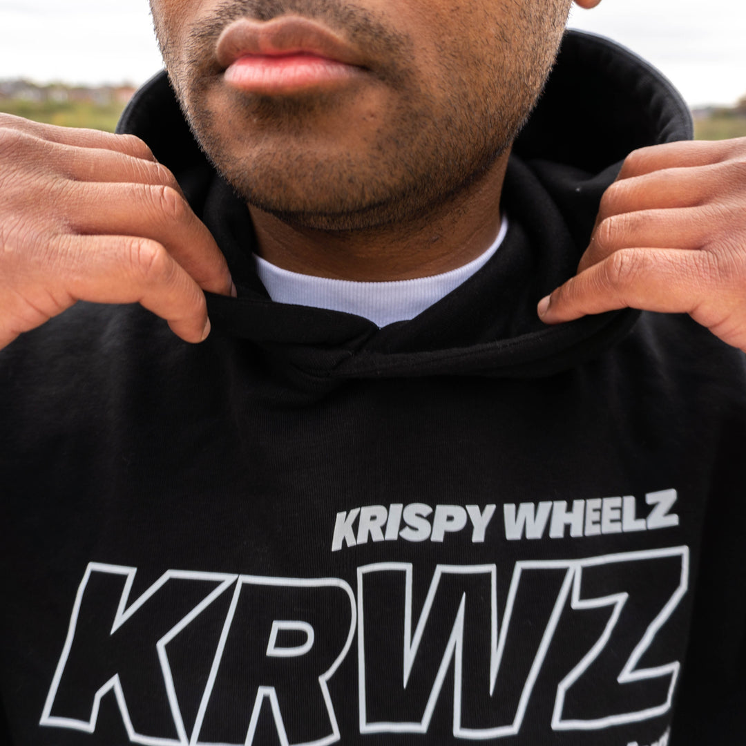 KRWZ Initial Hoodie - Relaxed Fit - Black