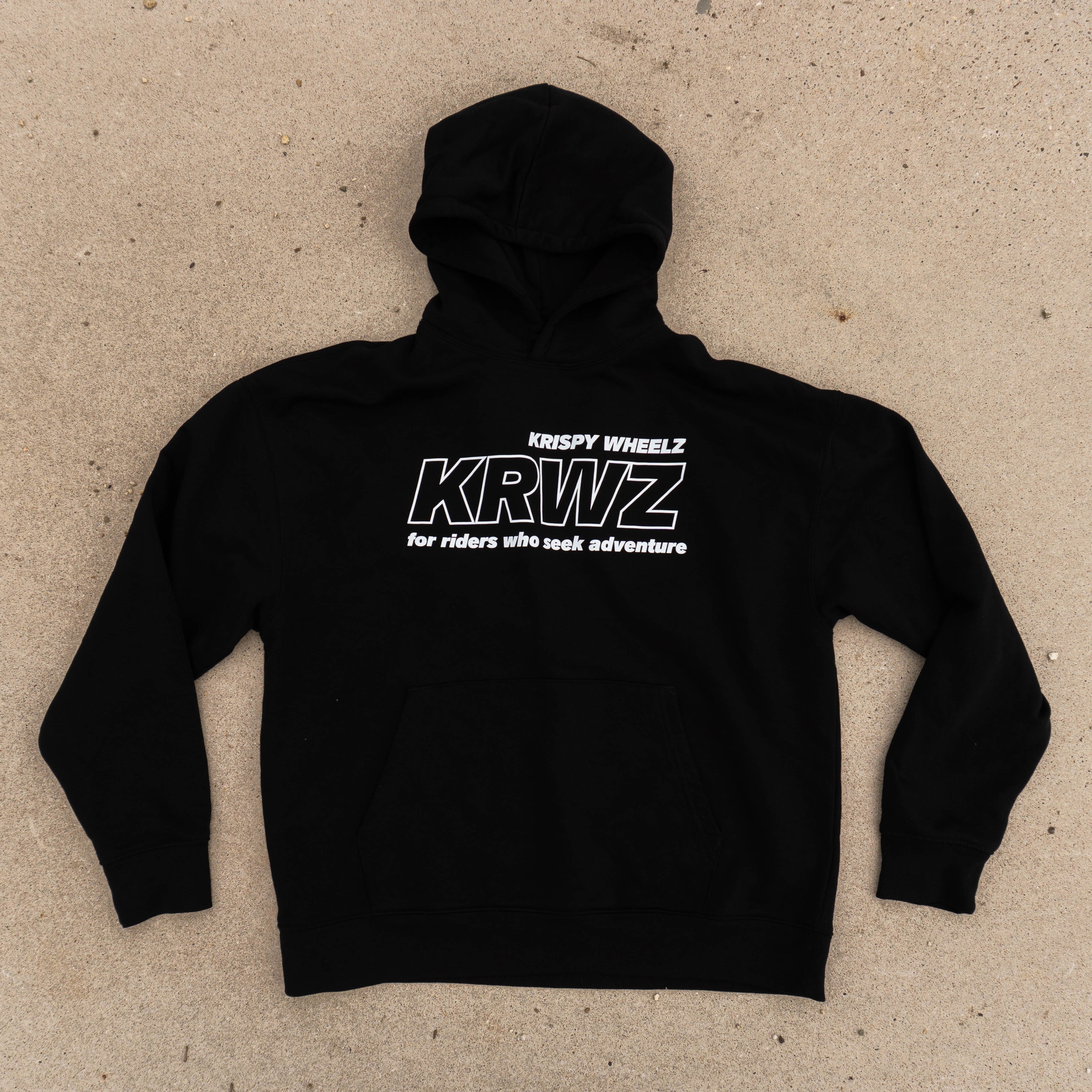 KRWZ Initial Hoodie - Relaxed Fit - Black – KRISPY WHEELZ