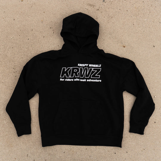KRWZ Initial Hoodie - Relaxed Fit - Black